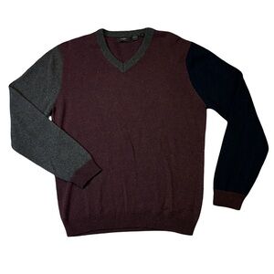 Paul Smith mens L Large purple alpaca wool blend v-neck pullover sweater EUC